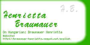 henrietta braunauer business card